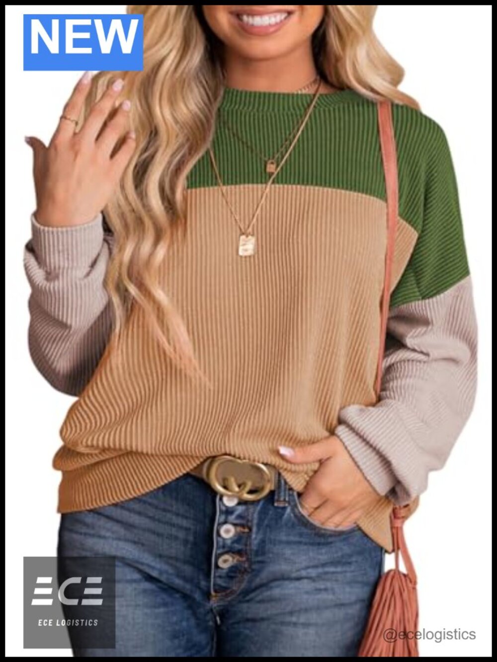 Plus Size Oversized Colorblock Sweatshirt Long Sleeve Crewneck